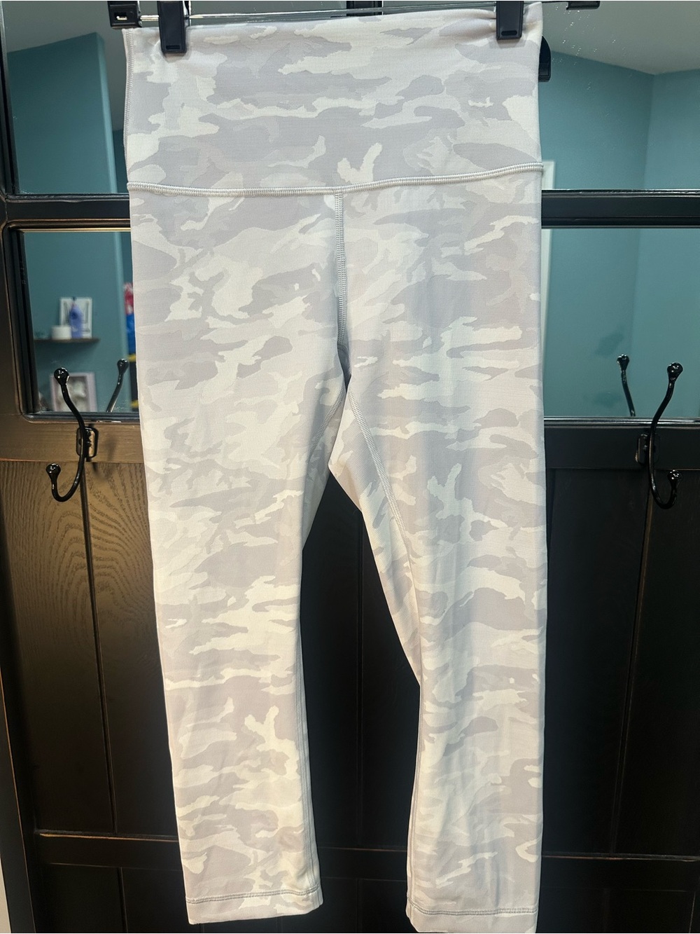 lululemon athletica White & Light Gray Camo Leggings